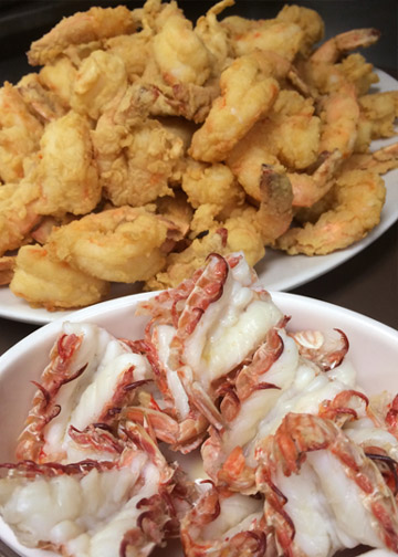 Fried Shrimp & Steamed Rock Shrimp